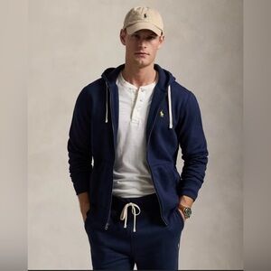 Polo Ralph Lauren mens M fleece full zip hoodie jacket